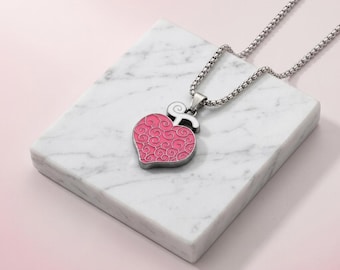 Pendentif Anime Fruit du Démon | Bijoux en forme de coeur | Collier Cosplay | Cadeau pour Otaku