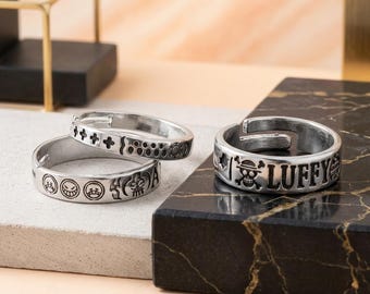 Bague anime réglable, bijoux cosplay.
