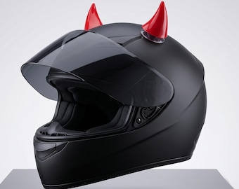 Cuernos de diablo para casco, accesorios para casco de motocicleta con ventosa
