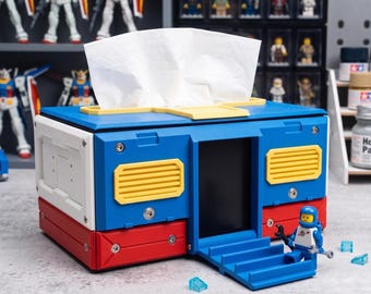 Funda geométrica para caja de pañuelos impresa en 3D, organizador de escritorio moderno, diseño abstracto.