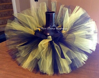 black and yellow tutu baby