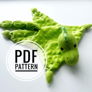 Naaipatroon dinosaurus baby lovey, dino babyspeelgoed pdf, babydekbed, doudou pdf