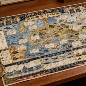 Liberty Explorer: World War II European Theater Discovery Map and Study Guide