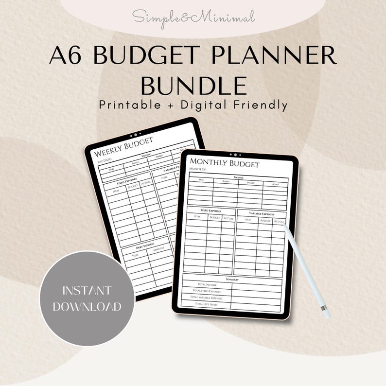 Bundel A6-budgetplanner, basis afbeelding 1