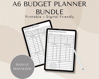 Bundel A6-budgetplanner: groen
