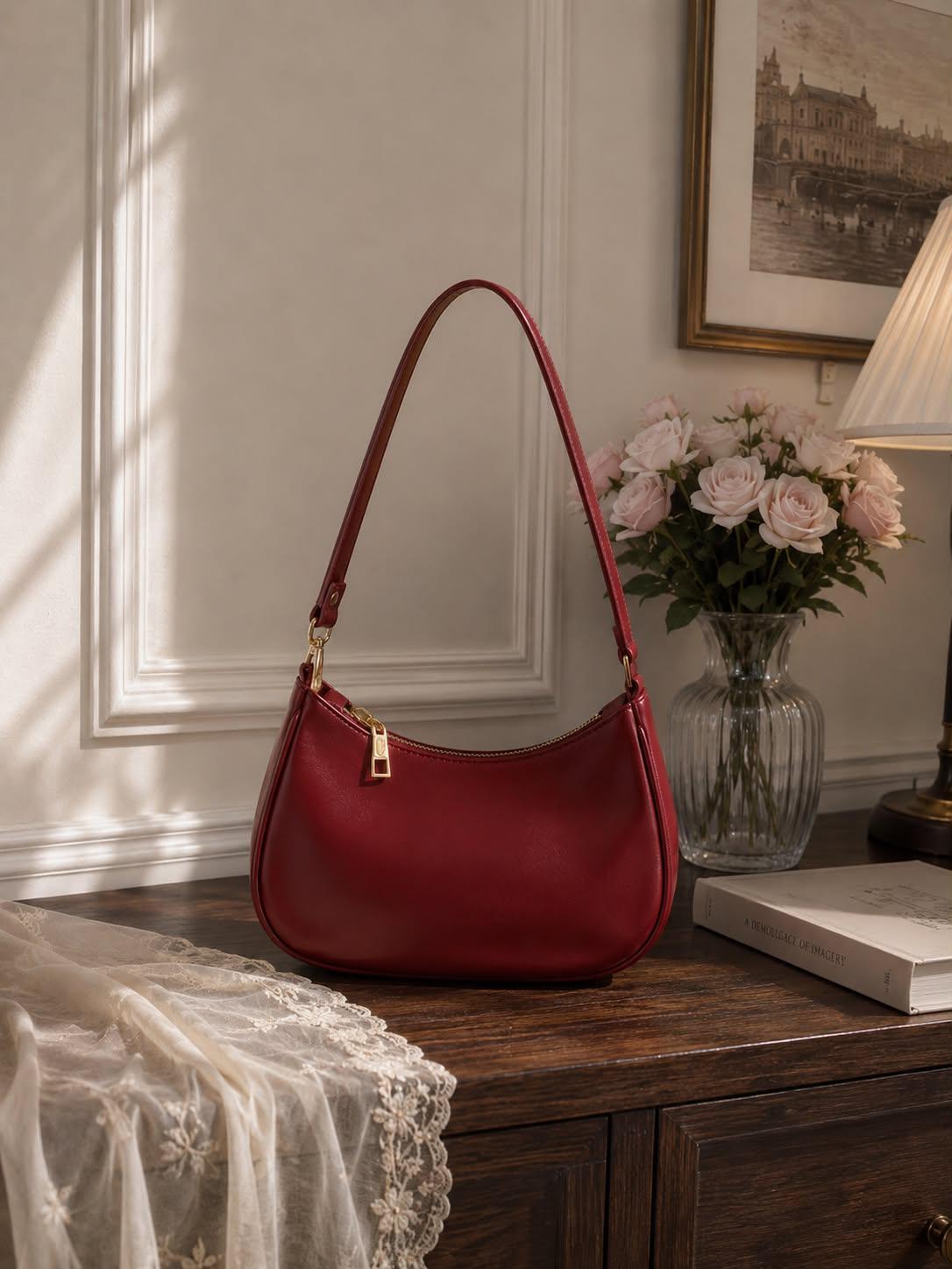 Vintage red handbag - Etsy 日本 昭和レトロ ハンドバッグ 赤 丸 