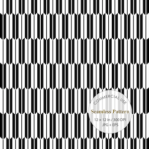 Japanese Arrow Feather Yagasuri Seamless Pattern, Black White Digital Paper, Geometric Background, Commercial Use JPG EPS