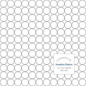 Patrón de cuadrícula de círculos en blanco y negro, patrón geométrico minimalista sin costuras, papel digital moderno, JPG EPS