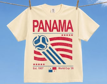 Vintage Panama Soccer World Comfort Colors Shirt, Retro 90s Flag Panama Team Soccer World Cup 2026 T-Shirt