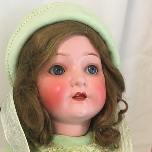 15” Antique Germany Bisque Doll Heubach Kopplesdorf 275 9/0 Kidolene Body #L