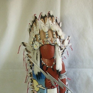 Native American doll No face Hand carved One of A Kind Creator image 1