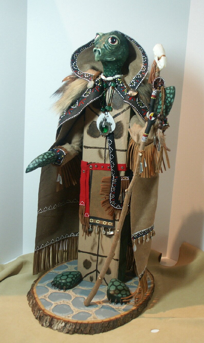 Turtle Shape Shifter Native American Indian art doll Etsy