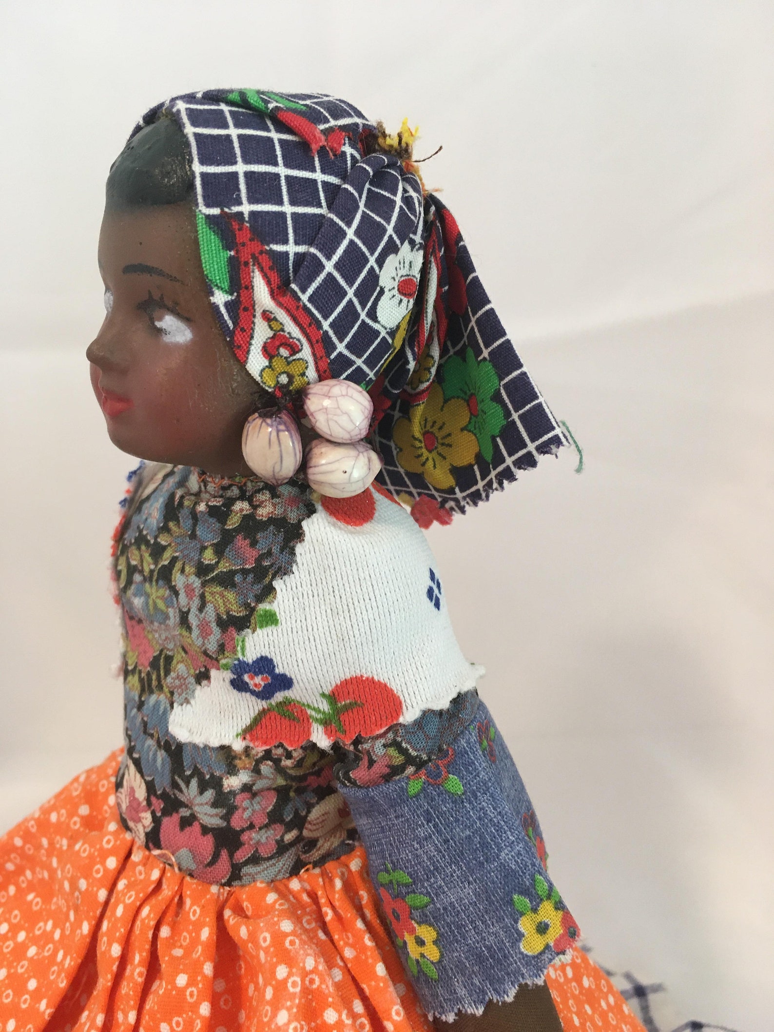 Haiti travel doll side glancing doll hand made souvenir | Etsy