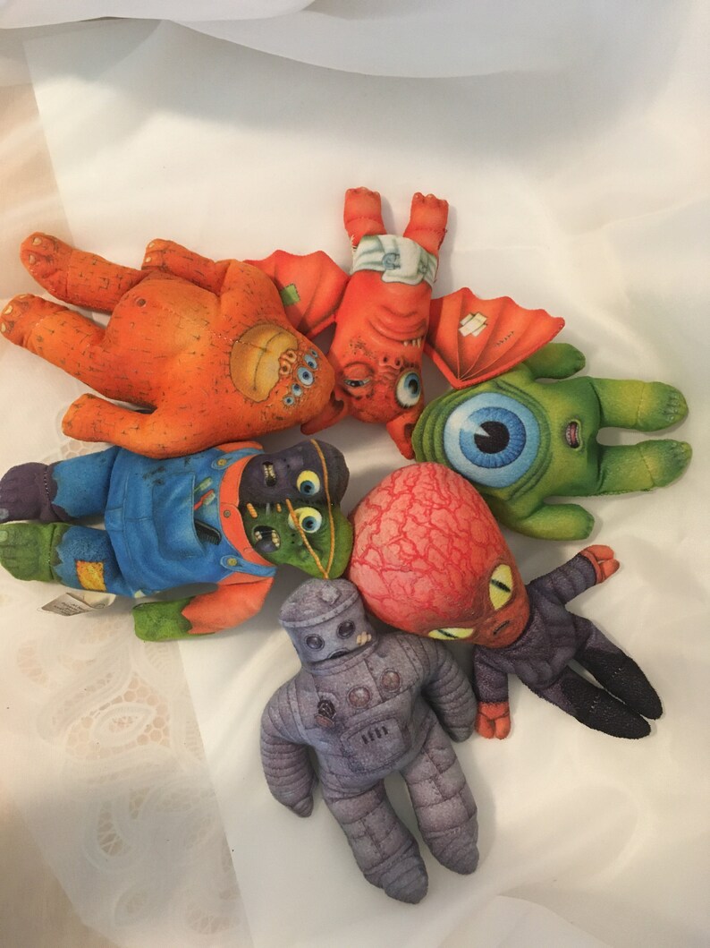 Monsters by the Half Dozen 6 Bean Bag Dolls 5 to Etsy