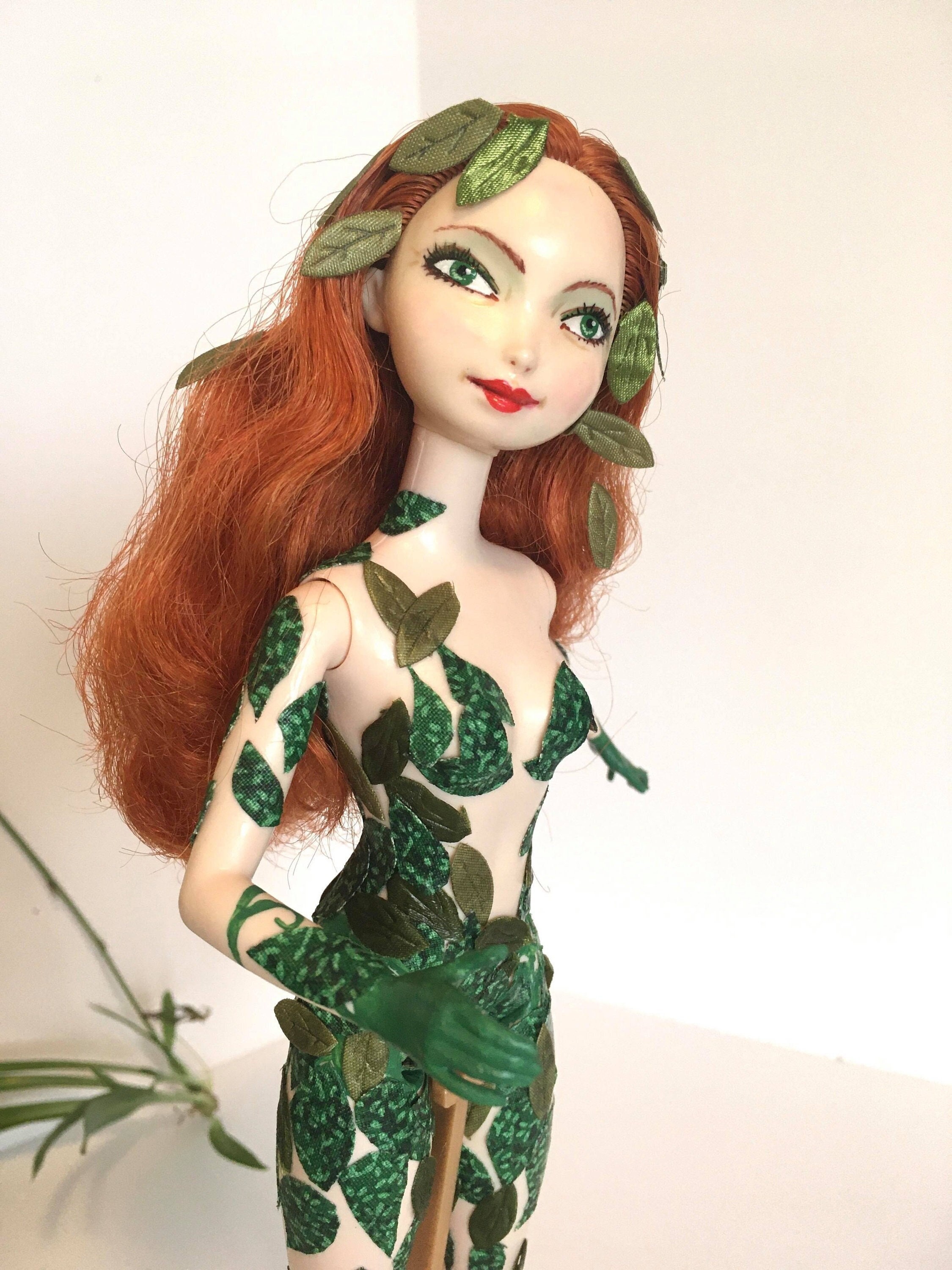 Poison Ivy Marvel Comic Repaint Art Doll Etsy Sweden
