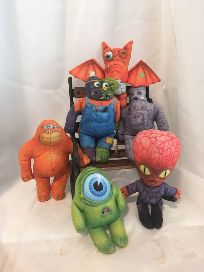Monsters by the Half Dozen 6 Bean Bag Dolls 5 to Etsy