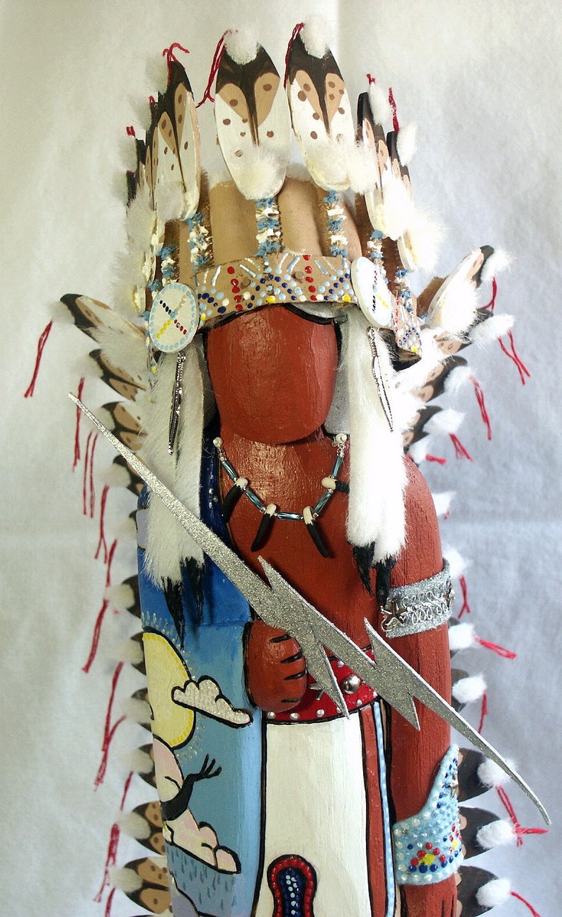 Native American doll No face Hand carved One of A Kind Creator image 2