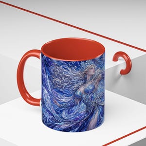 Ice Queen Frozen Fantasy Stained Glass Coffee Mug image 5