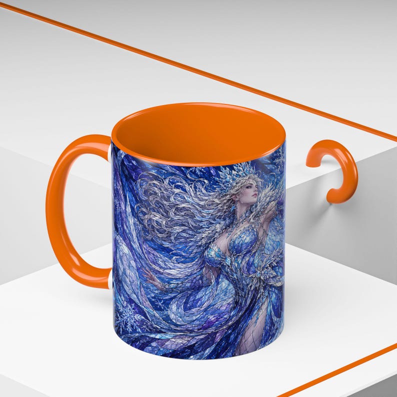 Ice Queen Frozen Fantasy Stained Glass Coffee Mug image 12