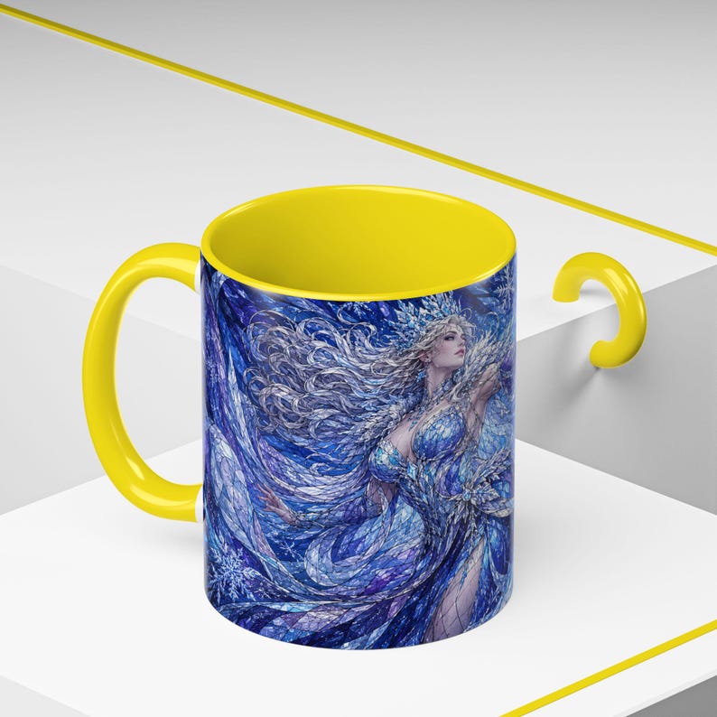Ice Queen Frozen Fantasy Stained Glass Coffee Mug image 13