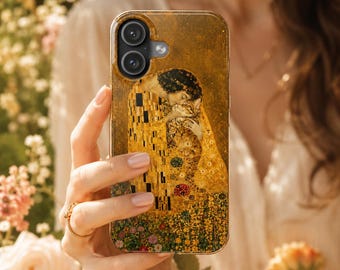 iPhone Case The Kiss With a Cat Gustav Klimt  | Slim Phone Case