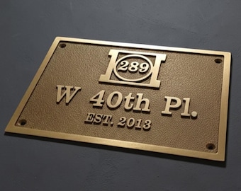 Historical Home Marker Plaque | Custom Aluminium  Brass Metal Sign | Durable Outdoor Address Plaque, Unique Anniversary Gift, Custom Color