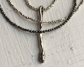 Unique silver pendant  necklace
