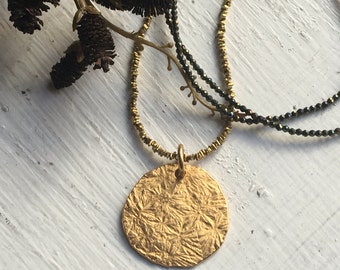 Striking gold vermeil pendant necklace