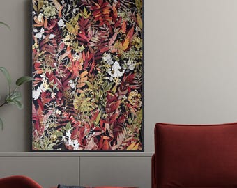 Large Pressed Flower Print: Botanical Wall Art on Fine Art Cotton Paper