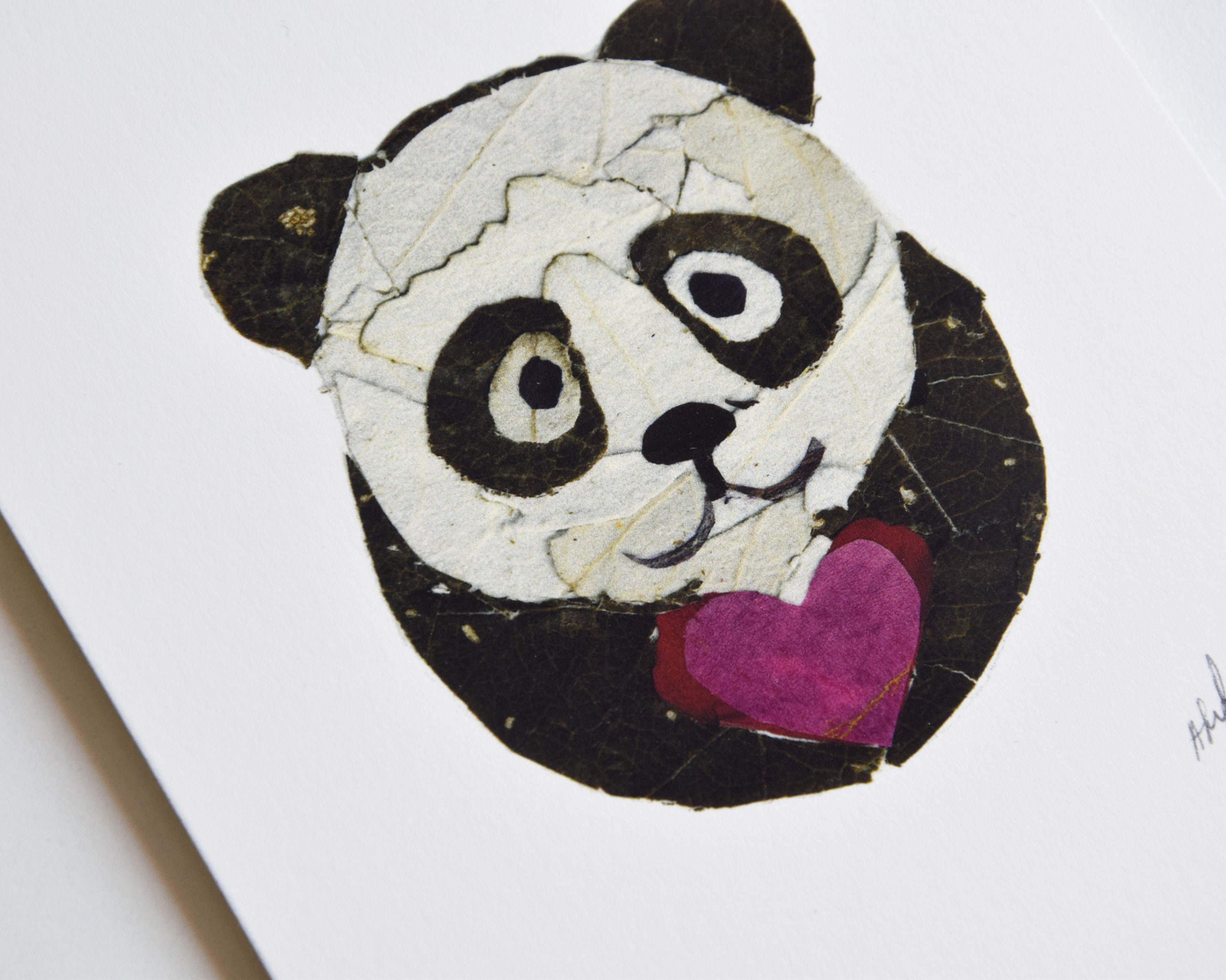 Panda Art Print Pressed Flowers Print Floral Cute Panda Art Nursery Art ...