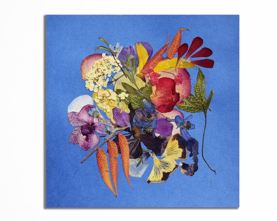 Original Dried Flowers Picture Wall Art Botanical Art Etsy