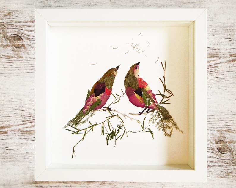 Wall art print botanical print Original pressed flower art Etsy