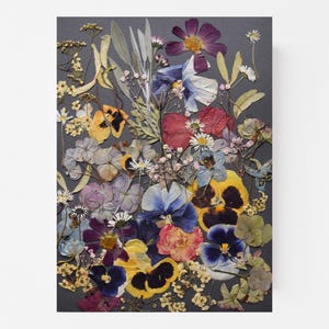 Pressed Flower Wall Art: Wildflower Botanical Gift