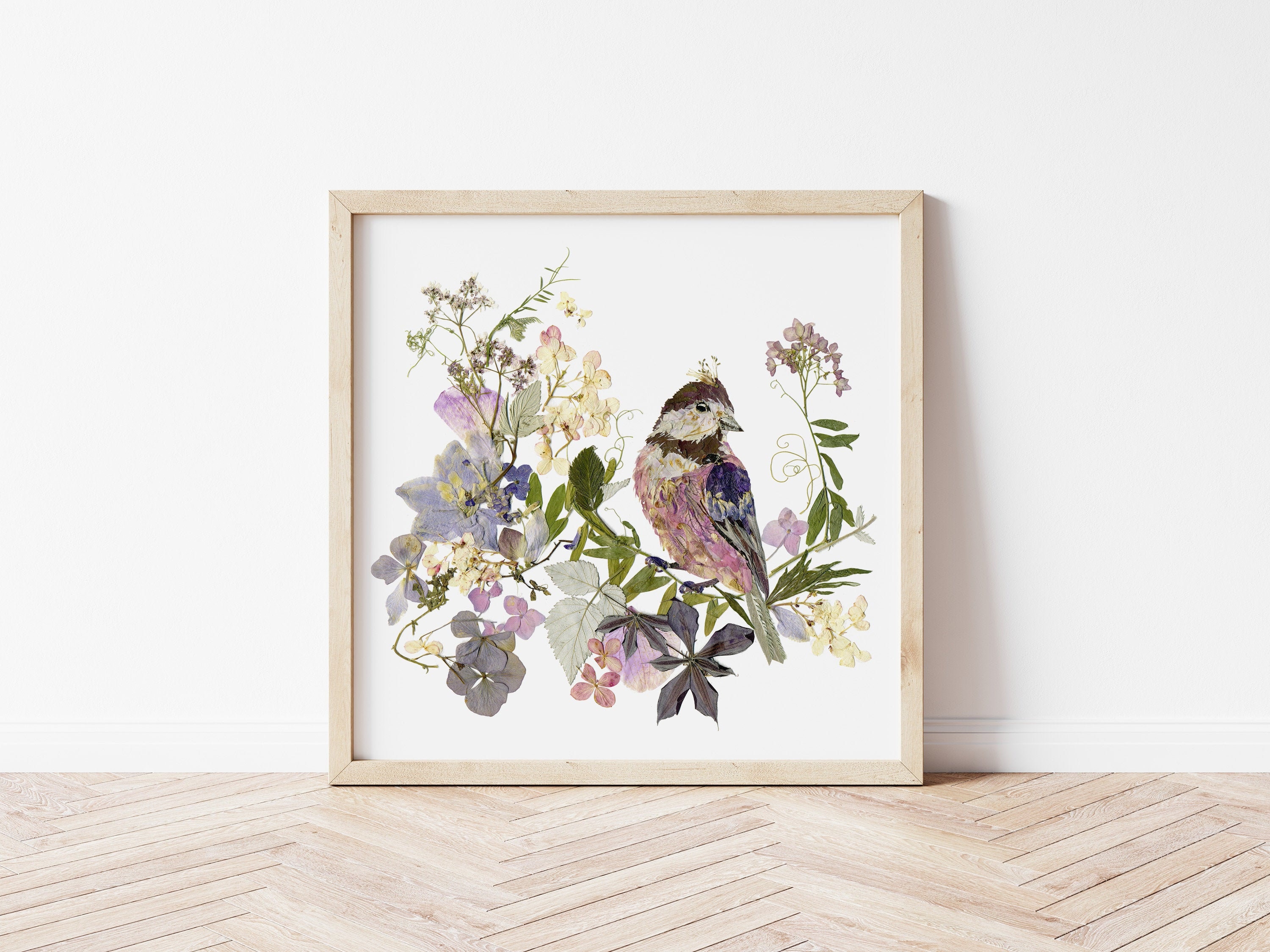 押絵 花菖蒲 ハントメイド インテリア アンティーク 鳥
