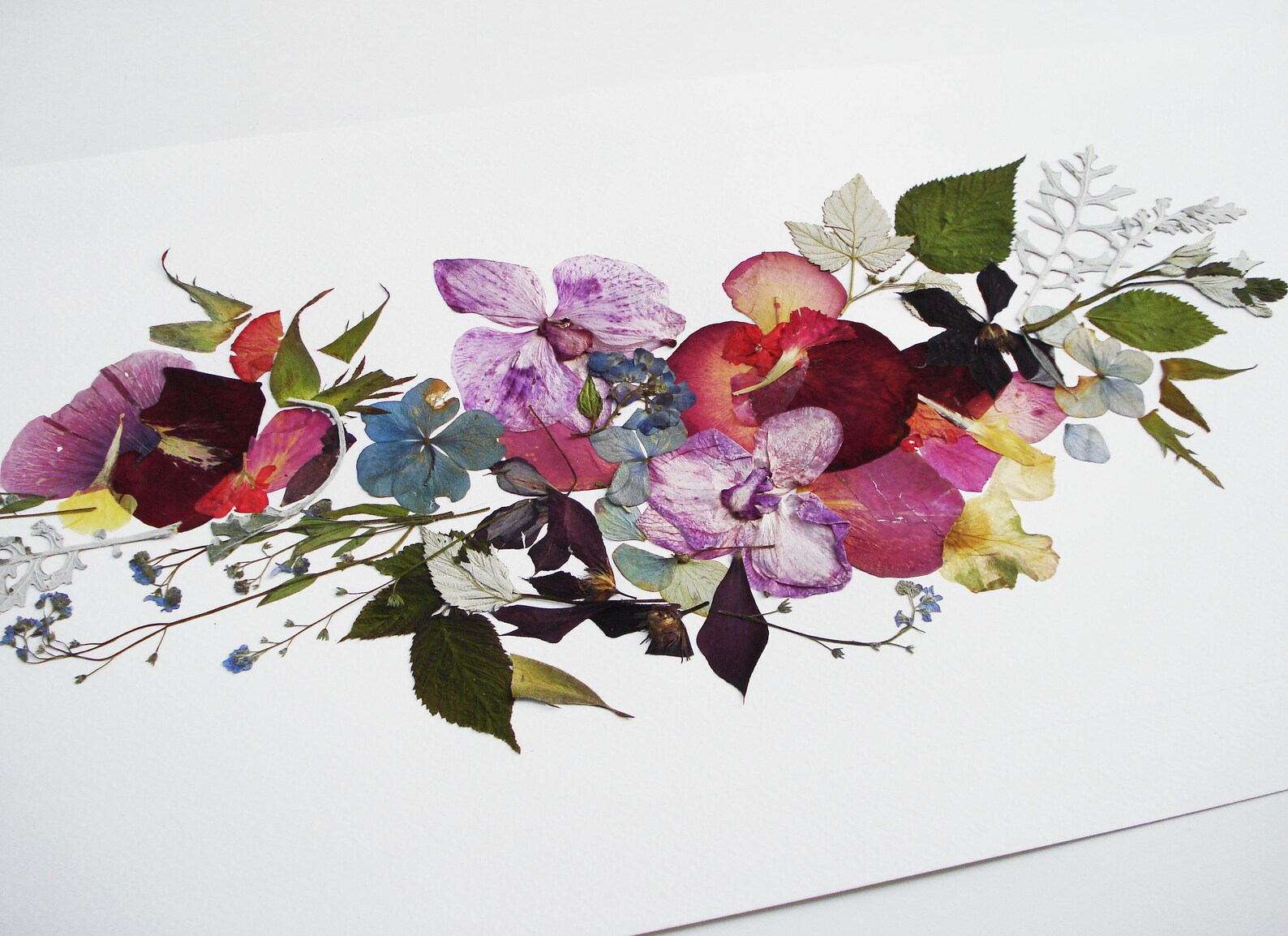 Floral Print Pressed Flowers Wall Art Botanical Print Etsy UK