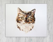 Nursery wall art Cat art Print cats pressed flower art Floral picture Dried flowers Pet portrait Botanical print Cat Animal Portrait