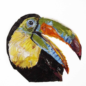Wandkunst Trockenblumen Papageienkunstwerk Vogelmalerei Echte Blumenkunst Tierkunst ursprüngliche Vogelmalerei gepresste Blätter getrocknete Blumenwandkunst