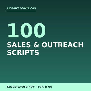 Discovery Call Script & Cold Call Scripts | 100 Sales Scripts for Coaches and B2B | Objection Handling, Cold Email Templates