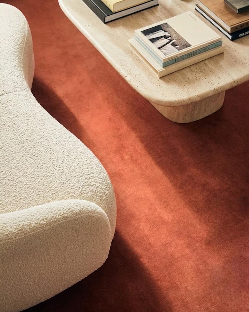 Rust Plush Area Rug Buy Grand Sienna Plush Area Rug - Nordic Plain Hand Tufted NZ Wool Rug ...