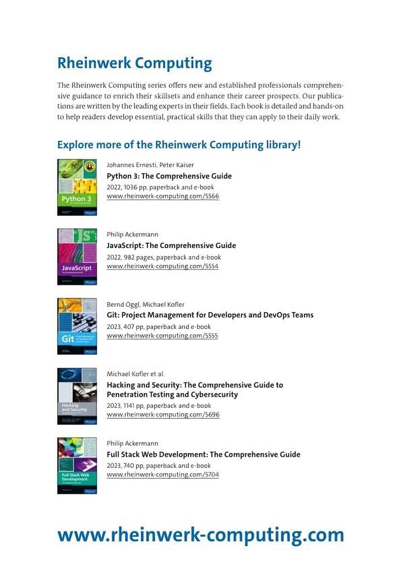 The image is a collection of computer-related images, including a book, a guide, and a library.