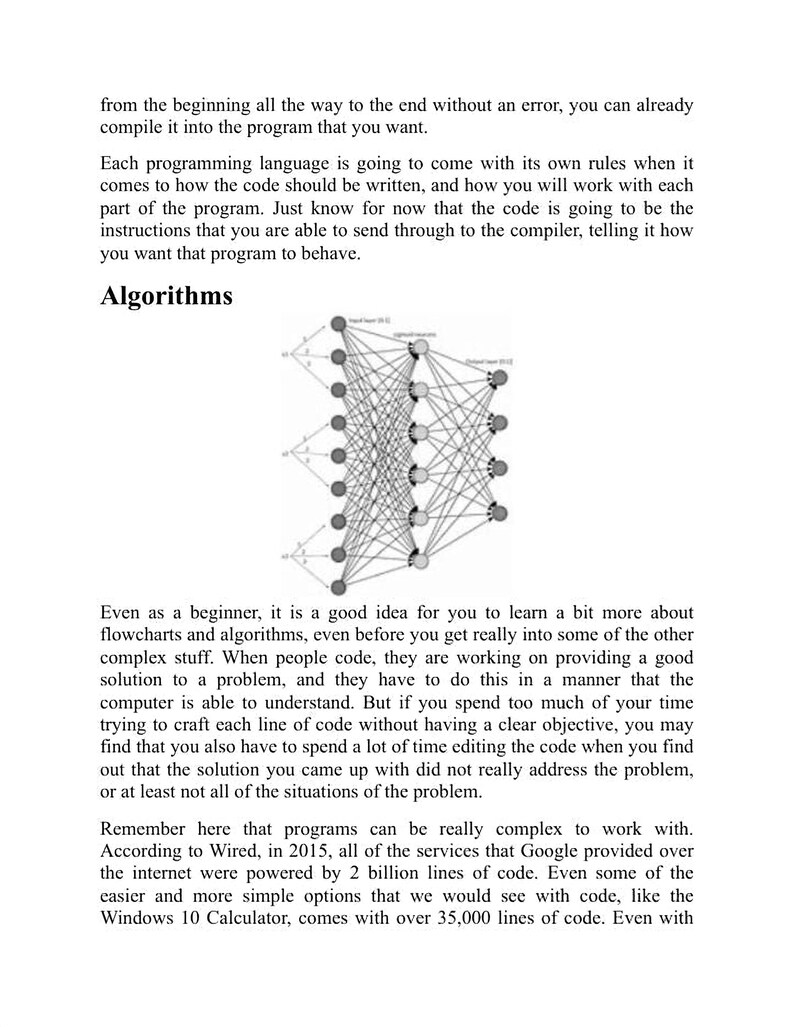 The image is a collage of various programming-related images, including a flowchart and a computer screen displaying code.