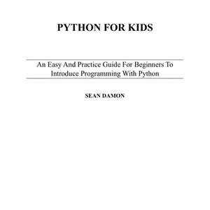 The image is a book cover for "Python for Kids" by Sean Damon.