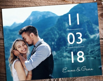 Personalized Save The Date Digital Design • Modern Wedding • Printable