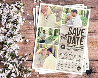 Personalized Save The Date • Rustic Wedding • Digital Design