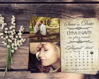 Personalized Save The Date Digital Design • Rustic Wedding