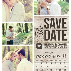 Personalized Save The Date Rustic Wedding Digital Design image 2