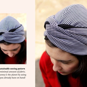 Adult Topknot Turban Pattern Chemo Cap Sewing Pattern Hat Patterns To Sew for Women Indie Sewing Patterns PDF image 5