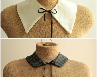 Easy Collar Patterns - 2 Patterns Included (Ingrid and Frances) - PDF Sewing - Peter Pan and Pointy Styles