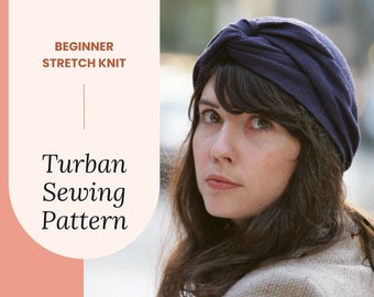 Adult Topknot Turban Pattern | Chemo Cap Sewing Pattern | Hat Patterns To Sew for Women | Indie Sewing Patterns PDF