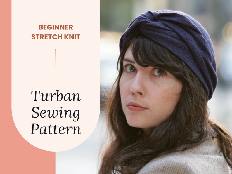 Adult Topknot Turban Pattern Chemo Cap Sewing Pattern Hat Patterns To Sew for Women Indie Sewing Patterns PDF image 1